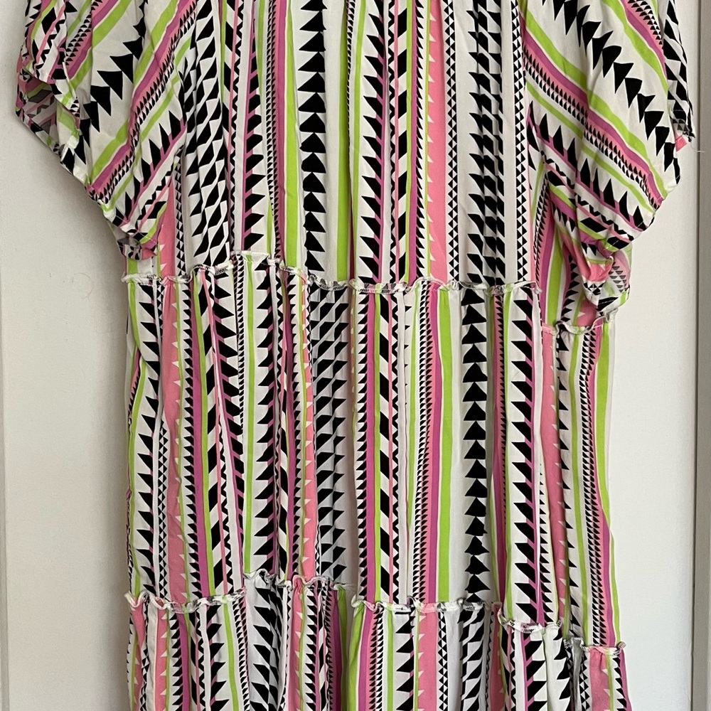 Savanna Jane Colorful Geometric Pattern Dress
